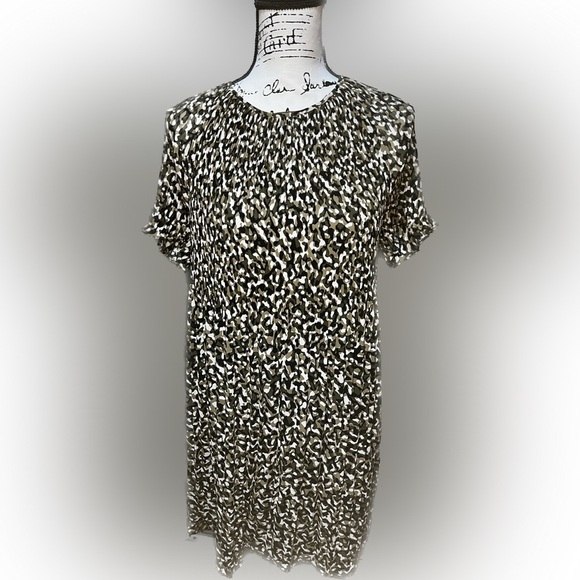 Michael Kors Women's Pleated Camouflage Print Dress (D1) - Picture 2 of 11